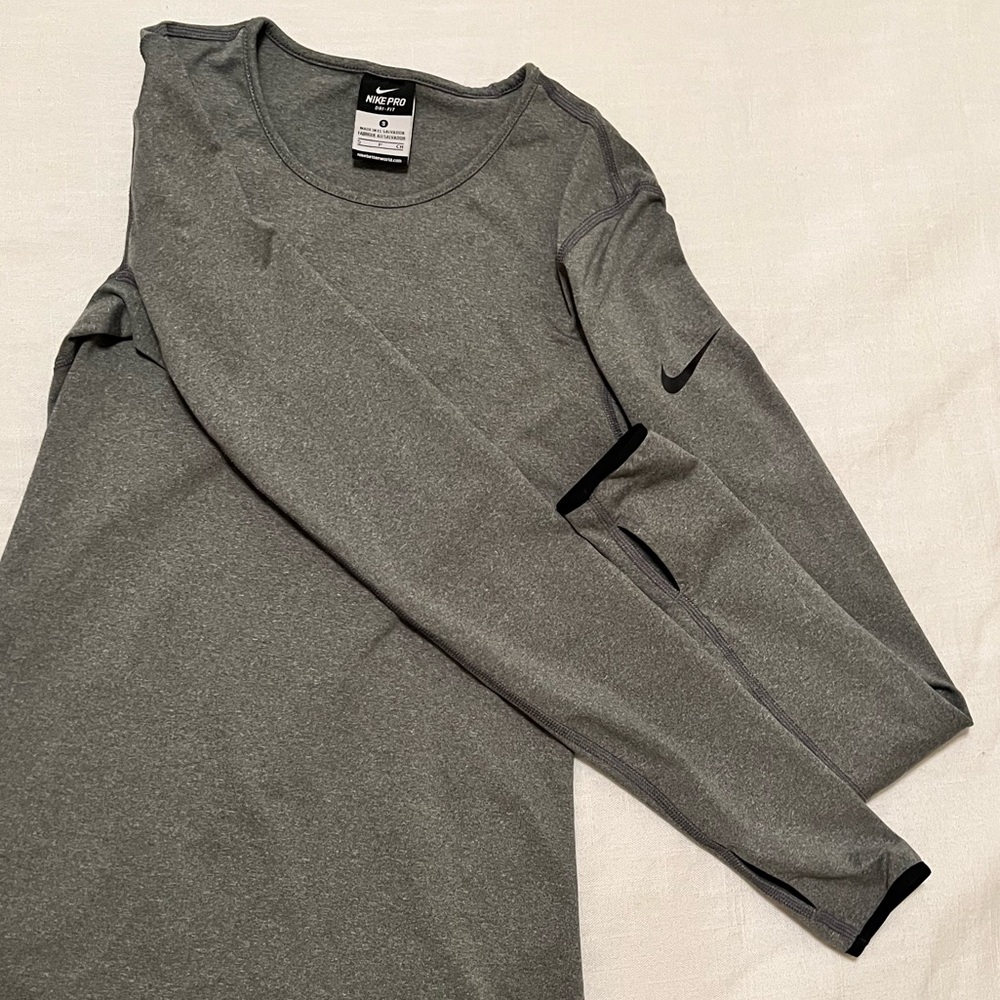 Nike Pro Dry Fit Long Sleeve (Gray)